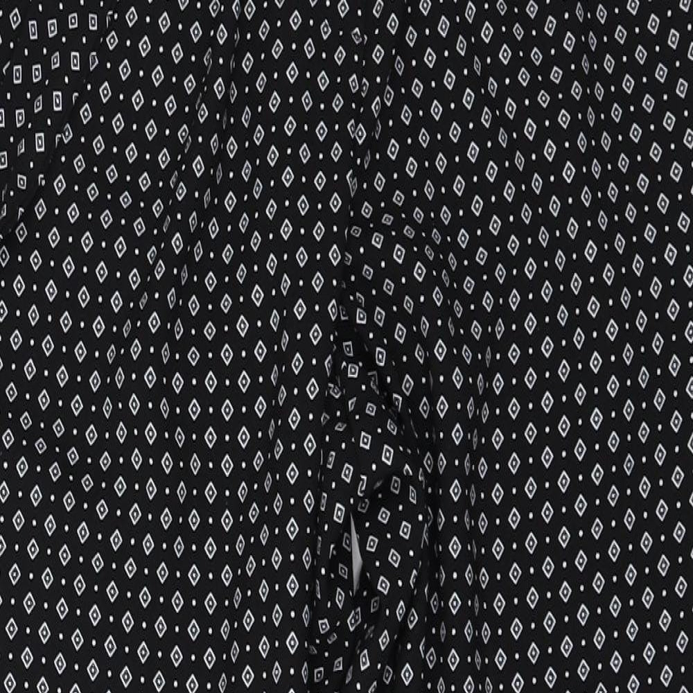 F&F Womens Black Geometric  Trousers  Size 10 L26 in