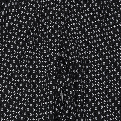F&F Womens Black Geometric  Trousers  Size 10 L26 in