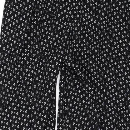 F&F Womens Black Geometric  Trousers  Size 10 L26 in