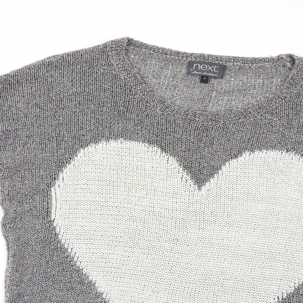 NEXT Womens Silver   Pullover Jumper Size 10