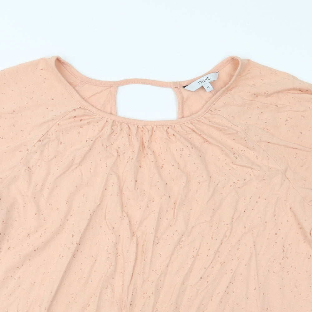 Womens UK Size 12 NEXT Pink Basic Blouse