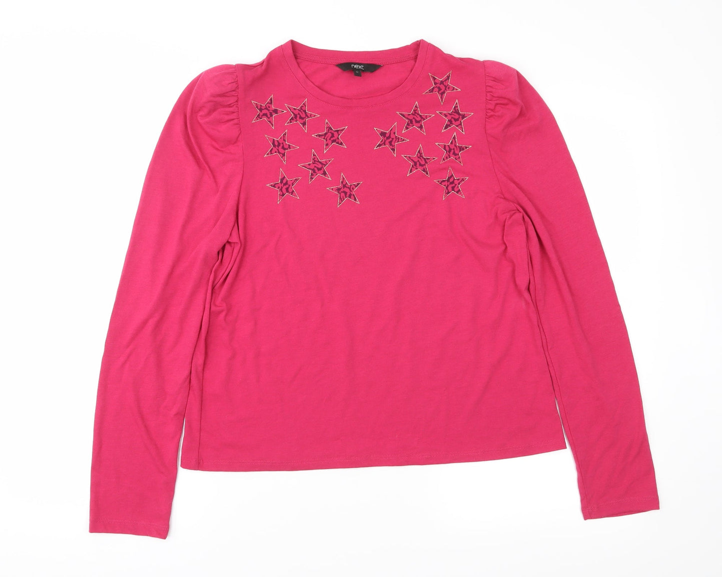 Womens UK Size 12 NEXT Pink Basic Blouse