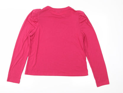 Womens UK Size 12 NEXT Pink Basic Blouse
