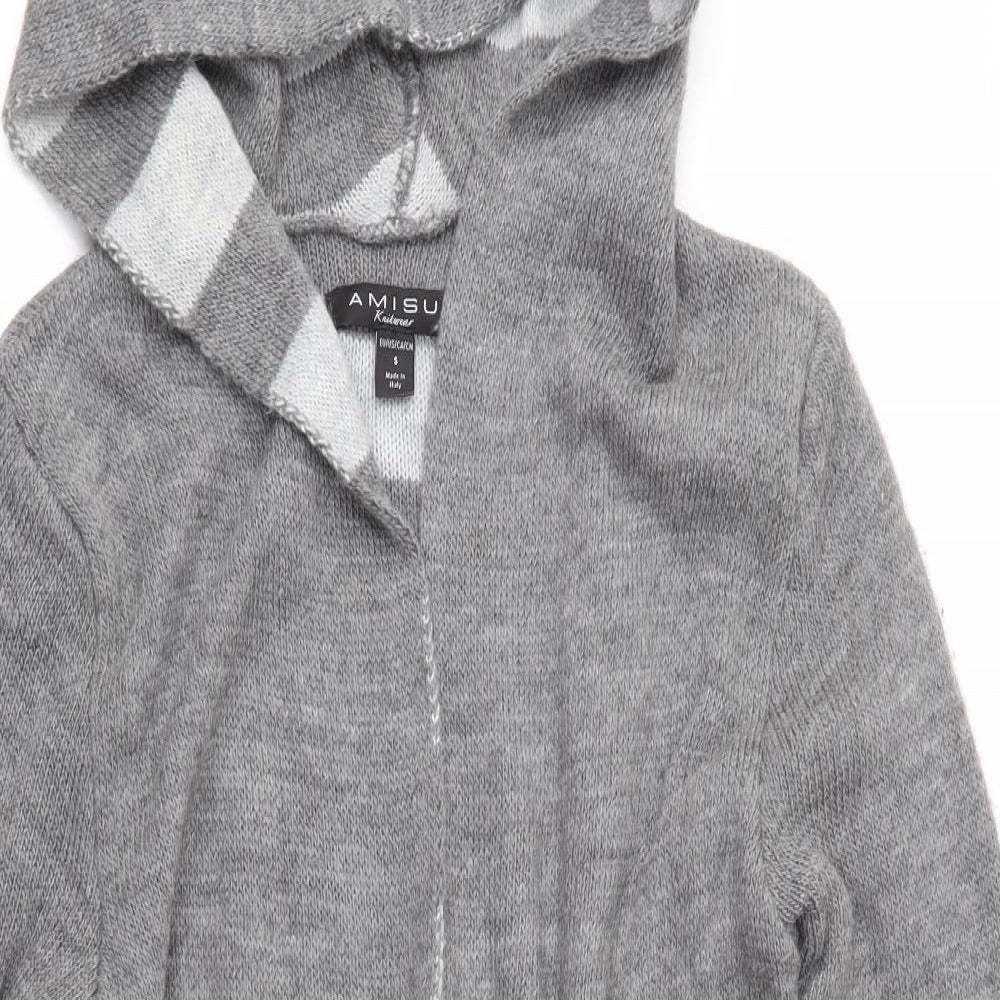 Amisu Womens Grey  Knit Cardigan Jumper Size S