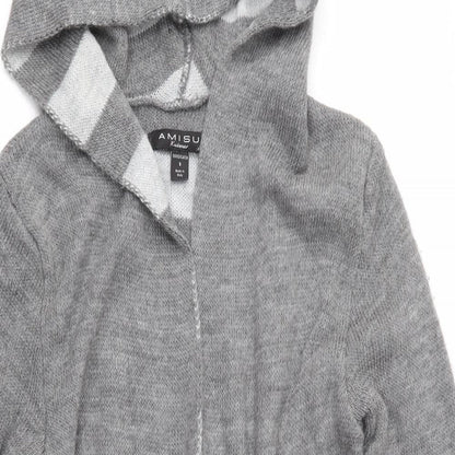 Amisu Womens Grey  Knit Cardigan Jumper Size S