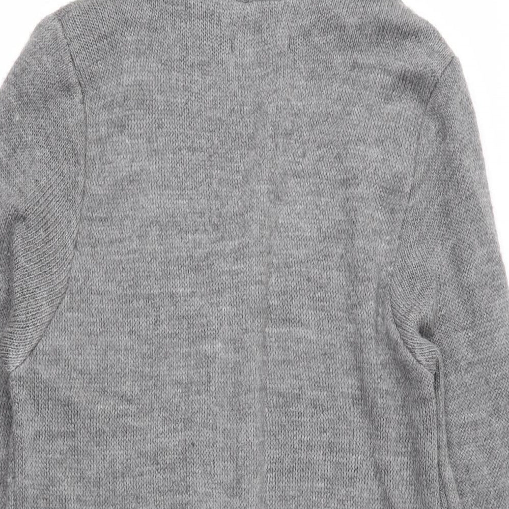 Amisu Womens Grey  Knit Cardigan Jumper Size S