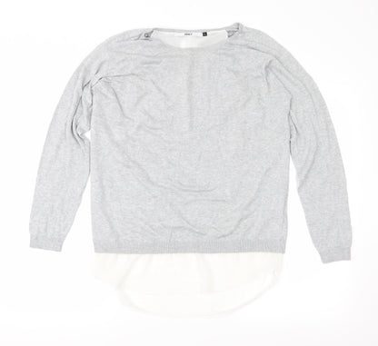 Only Womens Grey  Knit Pullover Jumper Size L