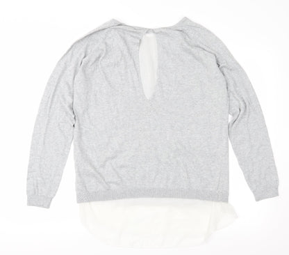 Only Womens Grey  Knit Pullover Jumper Size L