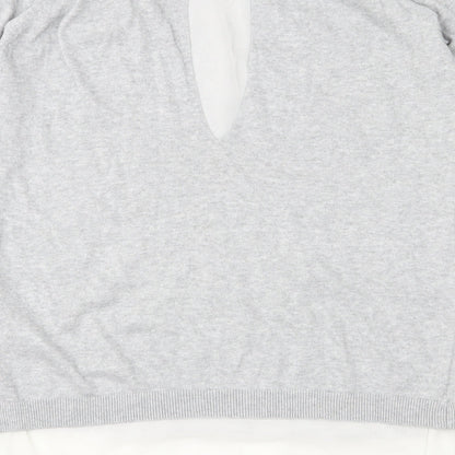 Only Womens Grey  Knit Pullover Jumper Size L