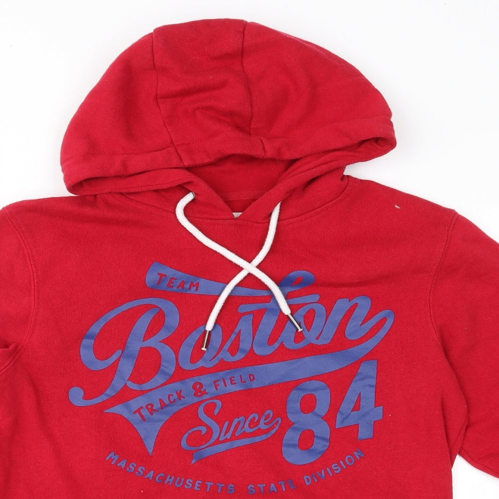 Mens UK Size XS Cedar Wood State Red Pullover Hoodie