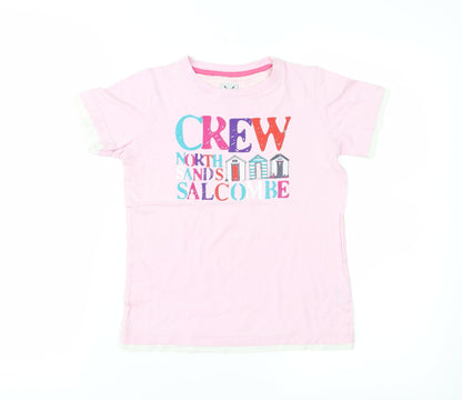 Crew Clothing Girls Pink  Jersey Basic T-Shirt Size 7 Years