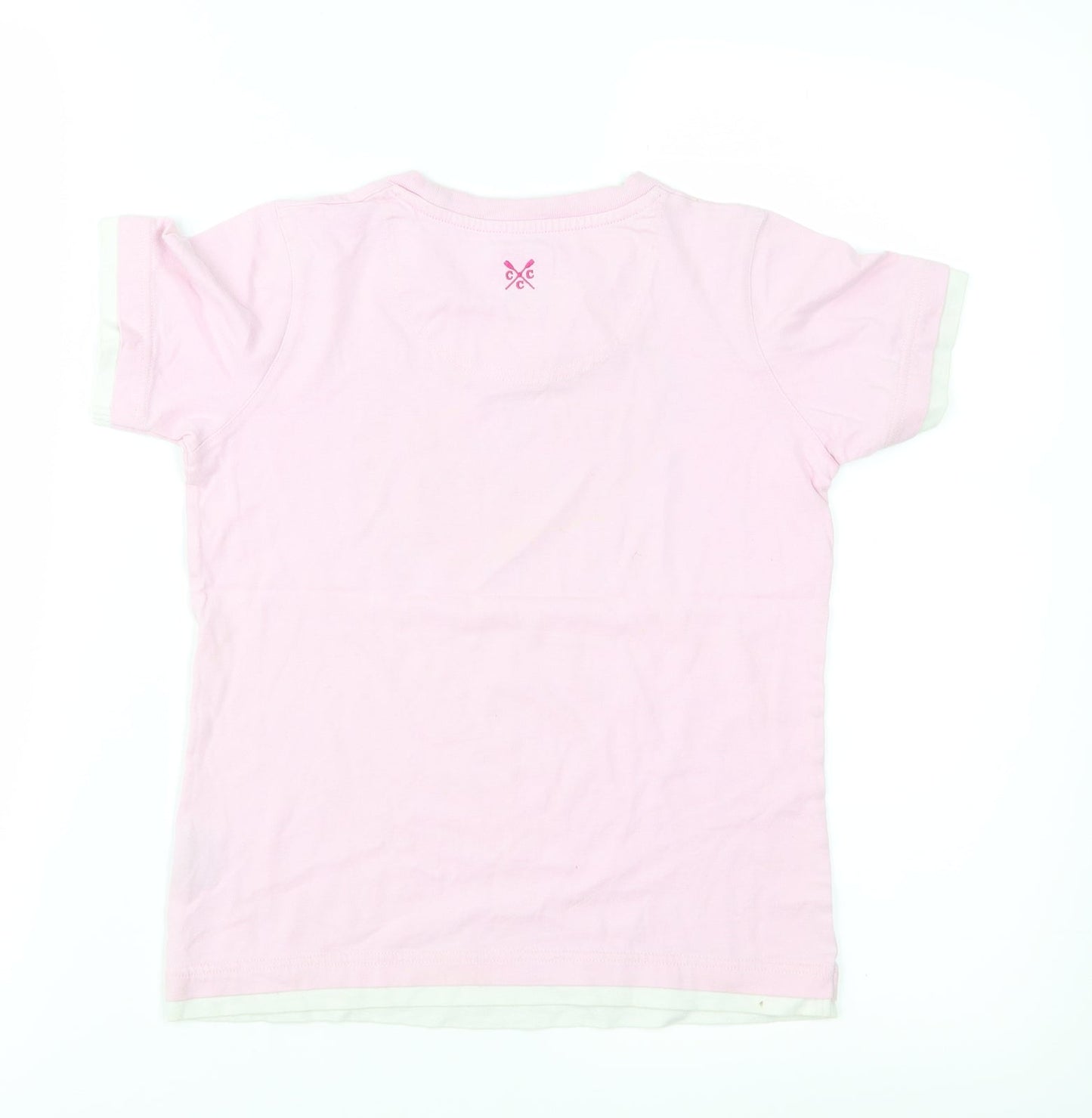 Crew Clothing Girls Pink  Jersey Basic T-Shirt Size 7 Years