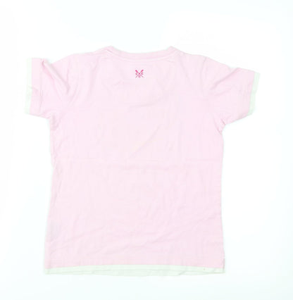 Crew Clothing Girls Pink  Jersey Basic T-Shirt Size 7 Years