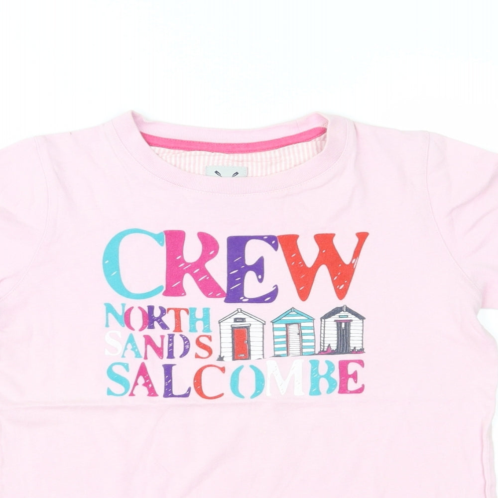 Crew Clothing Girls Pink  Jersey Basic T-Shirt Size 7 Years