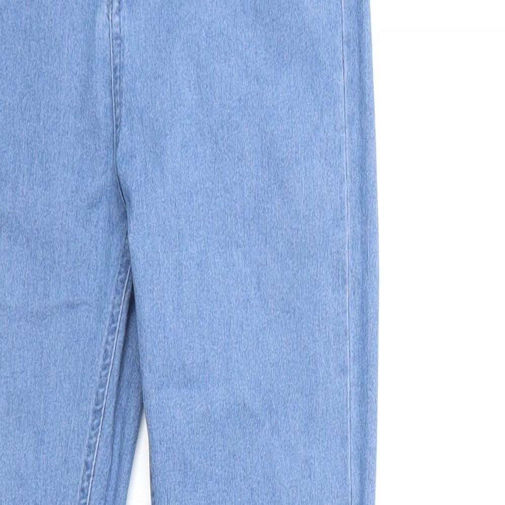 B.YOU Womens Blue  Denim Snow Pants Trousers Size 12 L29 in