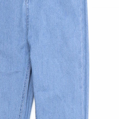 B.YOU Womens Blue  Denim Snow Pants Trousers Size 12 L29 in