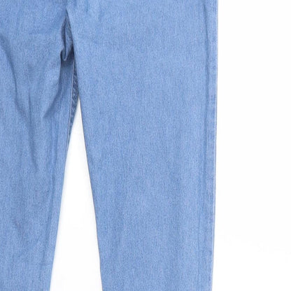 B.YOU Womens Blue  Denim Snow Pants Trousers Size 12 L29 in