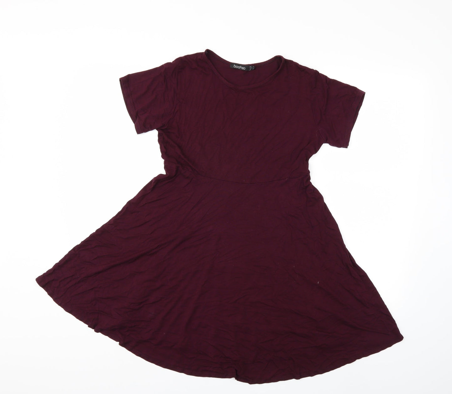 Boohoo Womens Red   Fit & Flare  Size 8