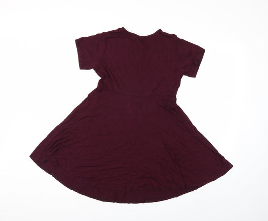 Boohoo Womens Red   Fit & Flare  Size 8