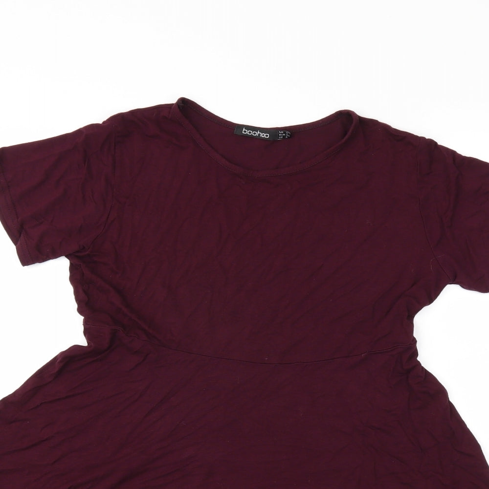 Boohoo Womens Red   Fit & Flare  Size 8