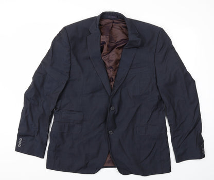 Mens UK Size 46 Preworn Regular Blue Suit Jacket