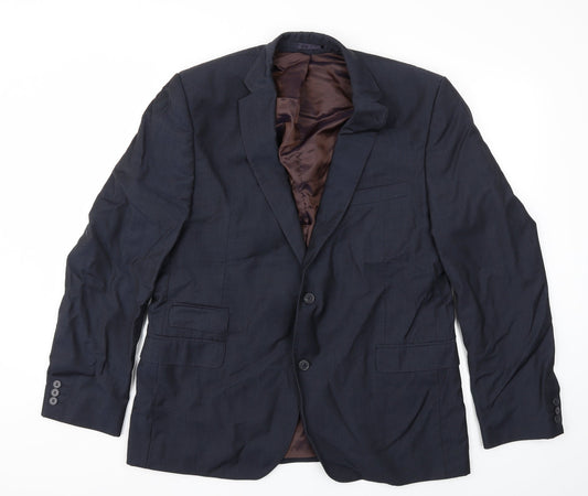 Mens UK Size 46 Preworn Regular Blue Suit Jacket
