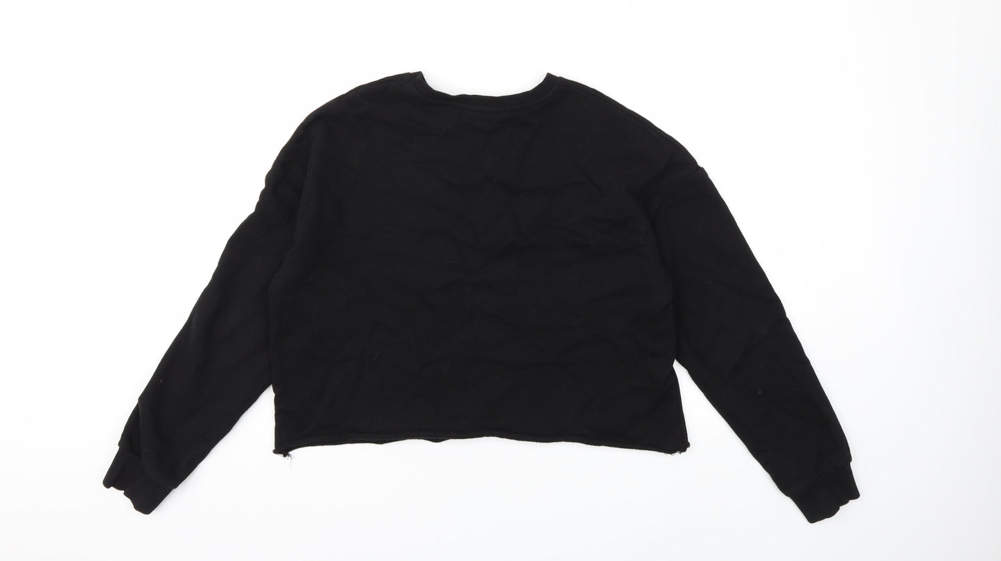 Primark Girls Black   Pullover Sweatshirt Size 14 Years