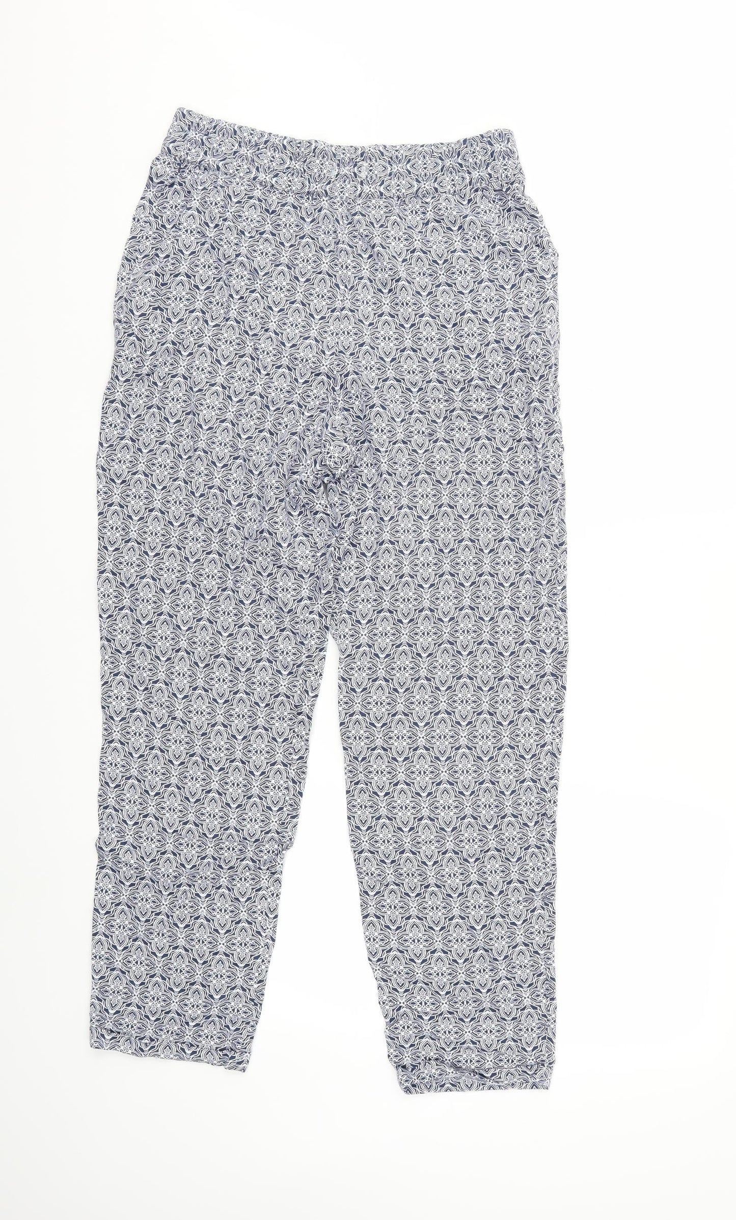 Womens UK Size 10 Marks and Spencer Regular Fit  Blue Trousers
