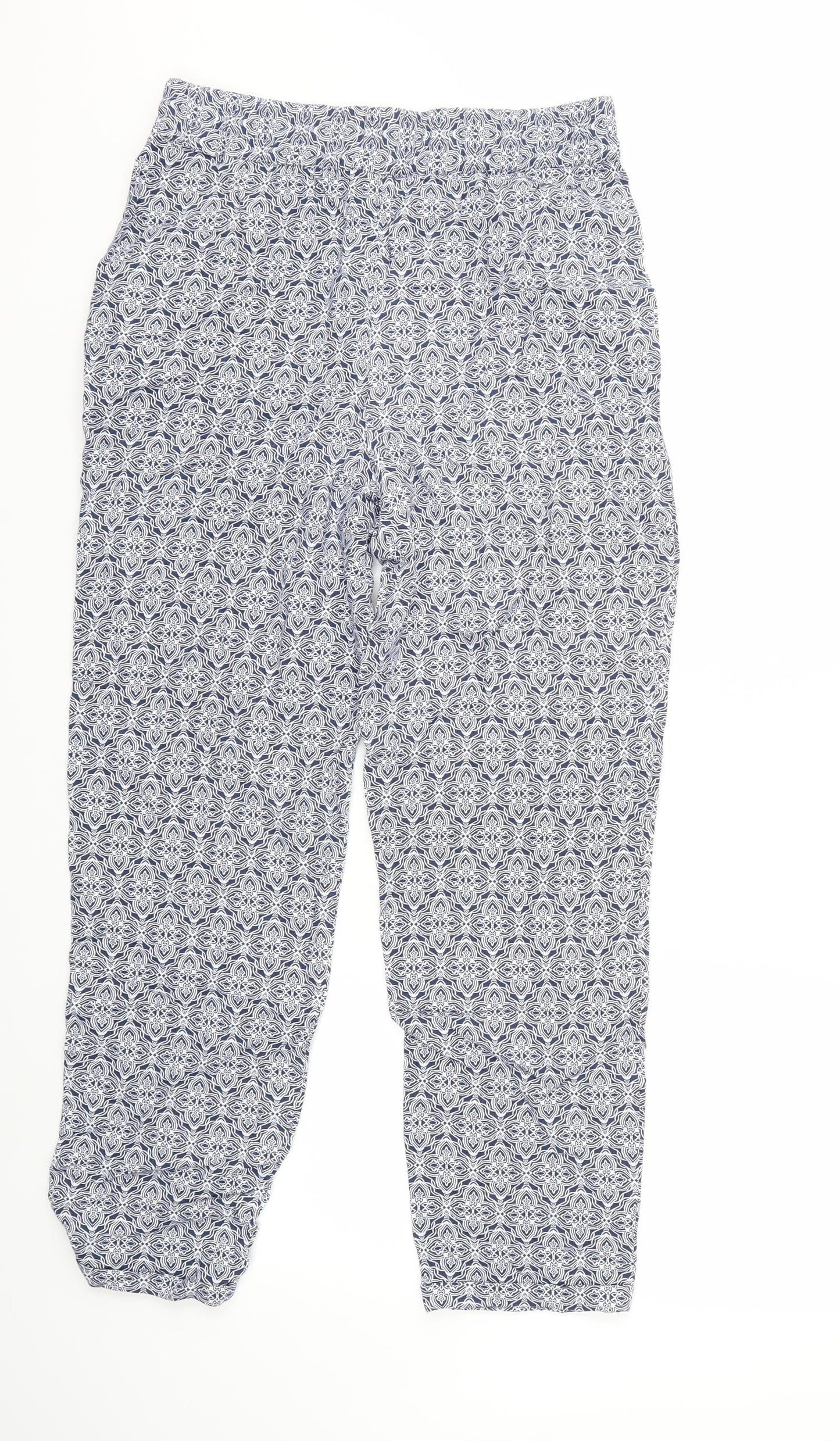 Womens UK Size 10 Marks and Spencer Regular Fit  Blue Trousers