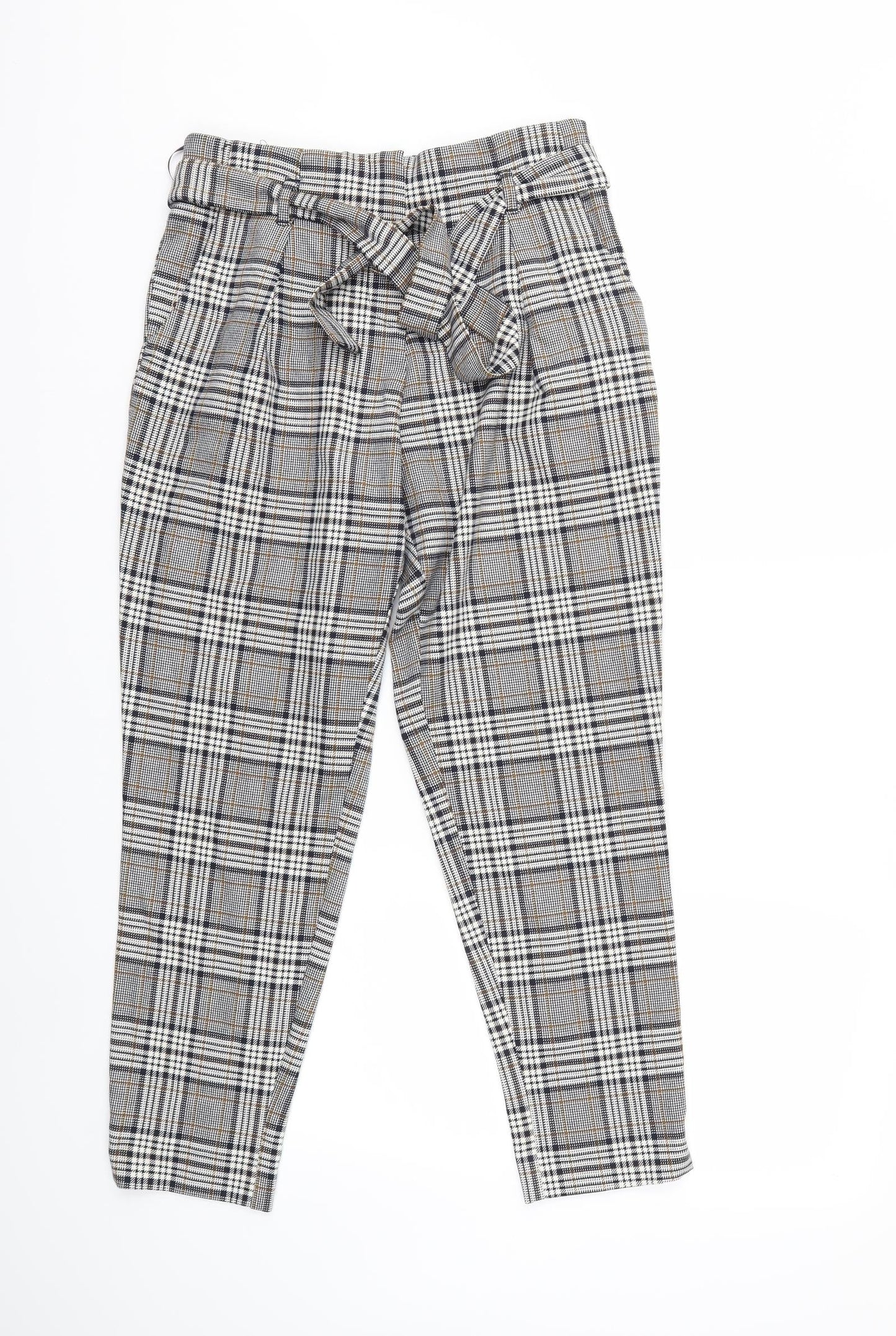 RIVER IS Womens Grey Check  Trousers  Size 10 L25 in