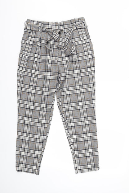 RIVER IS Womens Grey Check  Trousers  Size 10 L25 in