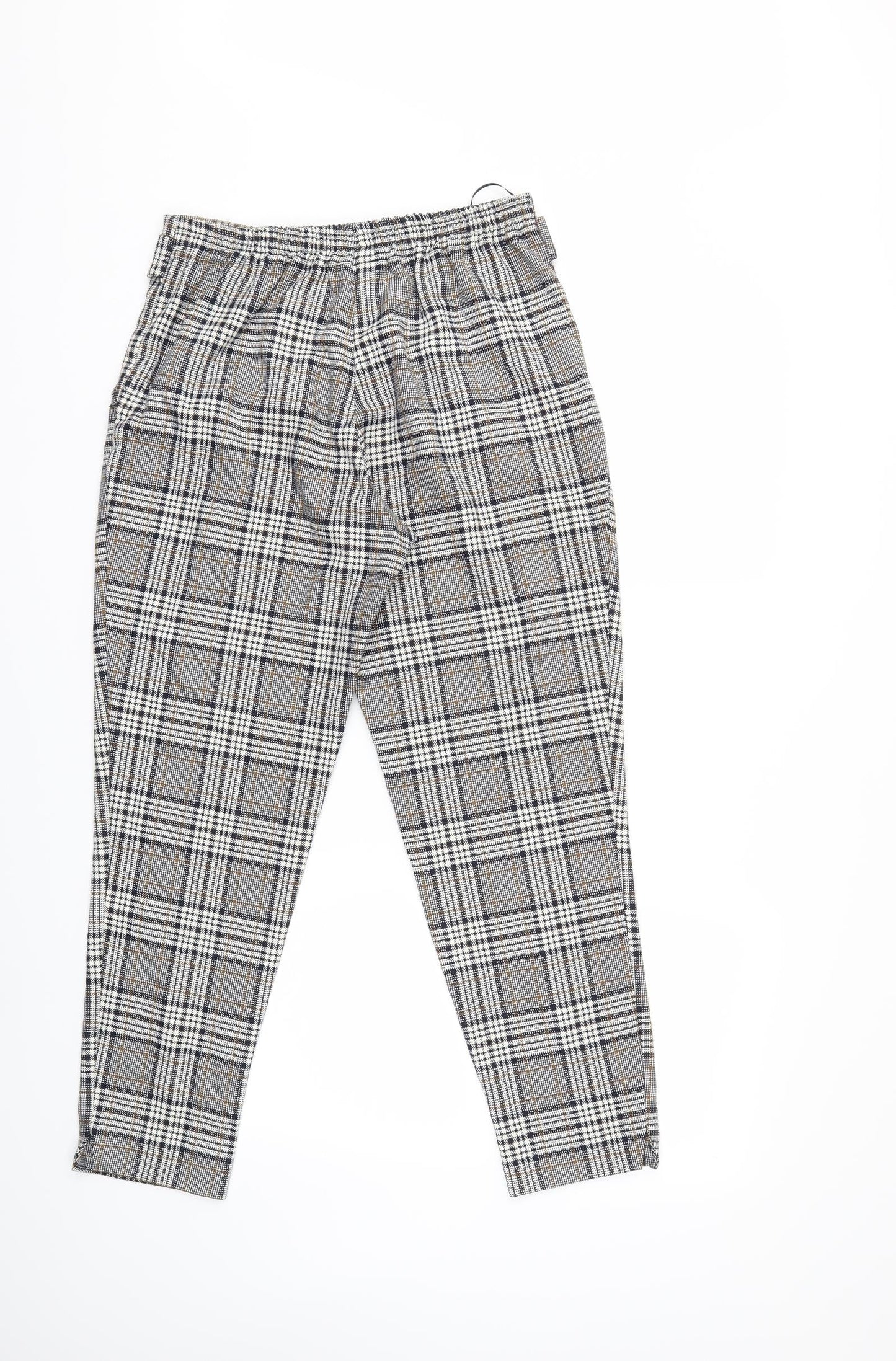 RIVER IS Womens Grey Check  Trousers  Size 10 L25 in
