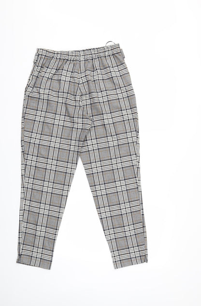 RIVER IS Womens Grey Check  Trousers  Size 10 L25 in