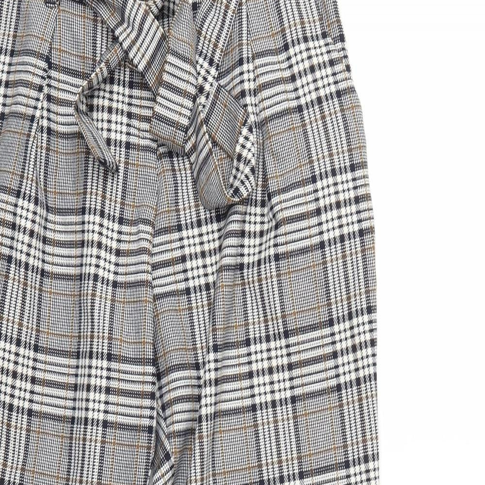 RIVER IS Womens Grey Check  Trousers  Size 10 L25 in