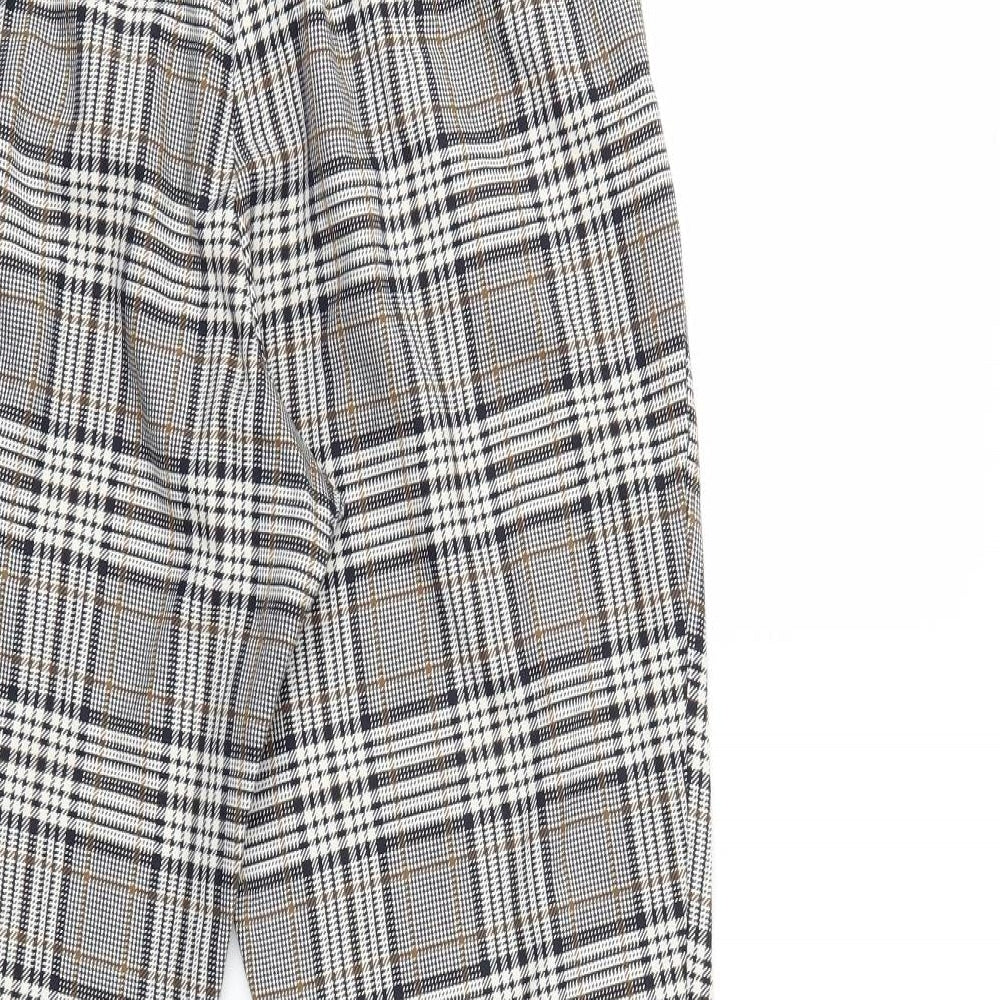 RIVER IS Womens Grey Check  Trousers  Size 10 L25 in