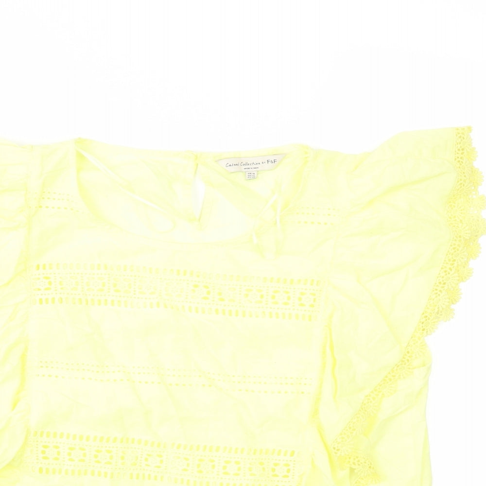 F&F Womens Yellow   Basic Blouse