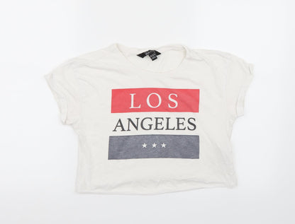 Womens UK Size S newlook White Basic T-Shirt