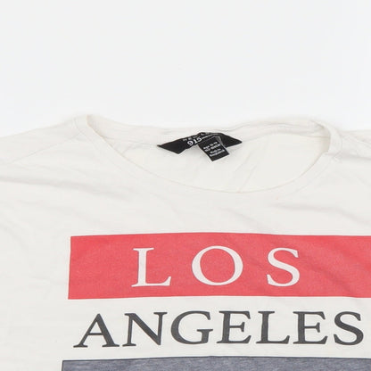Womens UK Size S newlook White Basic T-Shirt