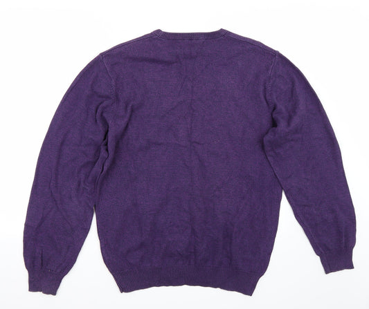 Dunnes Mens Purple   Pullover Jumper Size L
