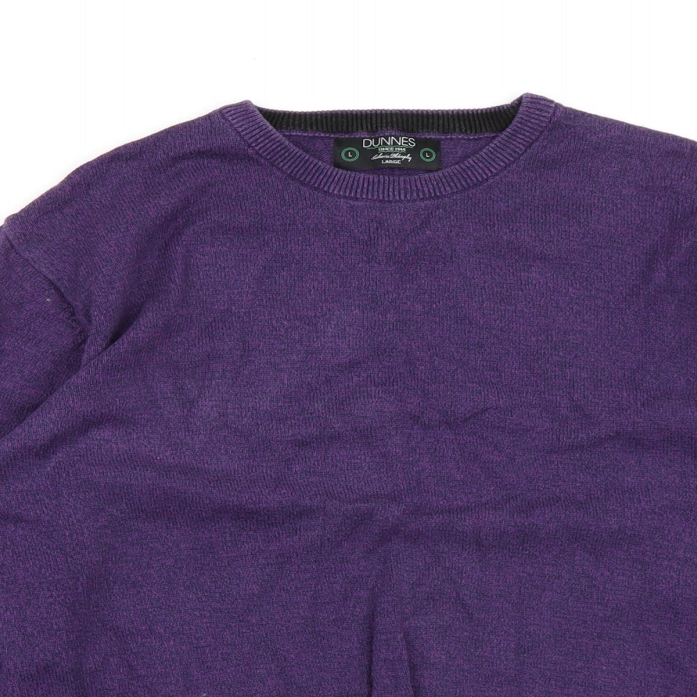 Dunnes Mens Purple   Pullover Jumper Size L