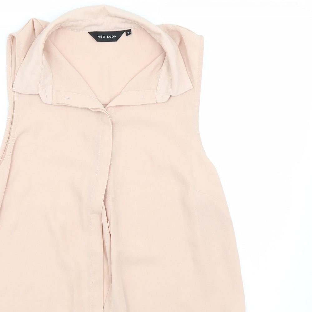 Newlook Womens Pink   Basic Button-Up Size 12