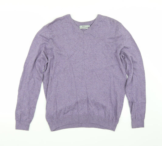 TU Mens Purple   Pullover Jumper Size M