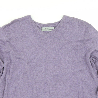 TU Mens Purple   Pullover Jumper Size M