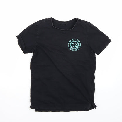 George Boys Black   Basic T-Shirt Size 10-11 Years