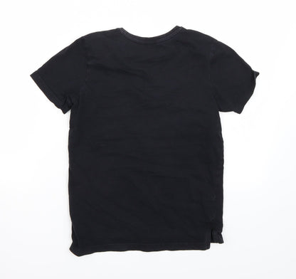 George Boys Black   Basic T-Shirt Size 10-11 Years