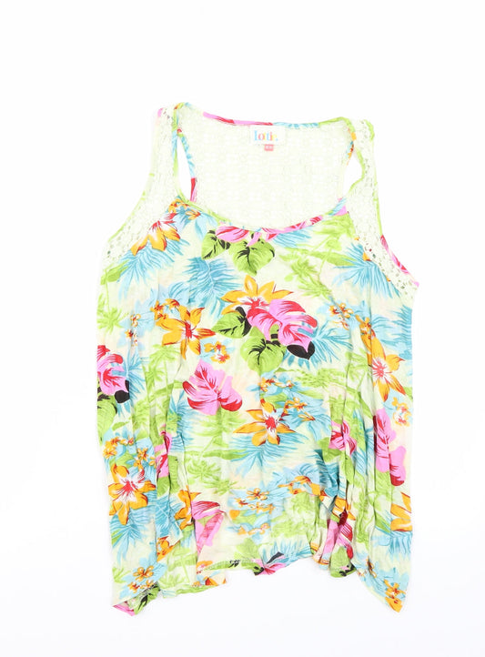 Womens UK Size 8 Lottie Blue Basic Tank