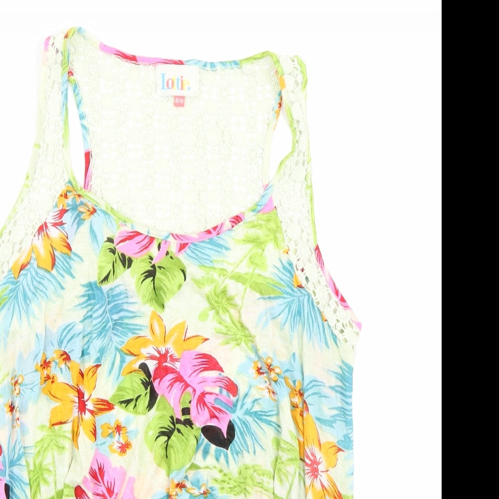 Womens UK Size 8 Lottie Blue Basic Tank