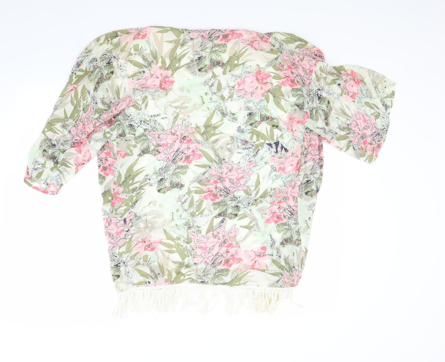 Womens UK Size S Preworn Green Basic Blouse