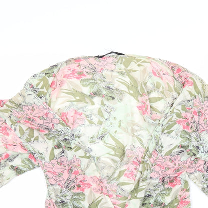Womens UK Size S Preworn Green Basic Blouse
