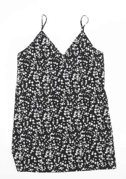 shien Womens Black Floral  Camisole Blouse Size 8